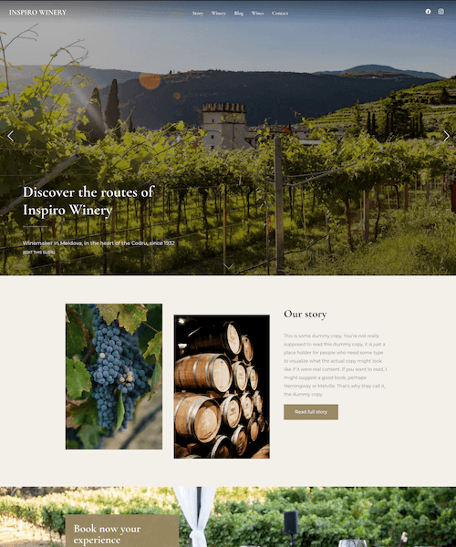 Winery WordPress theme
