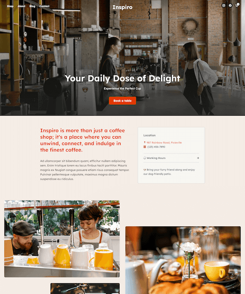 Coffee Shop Theme